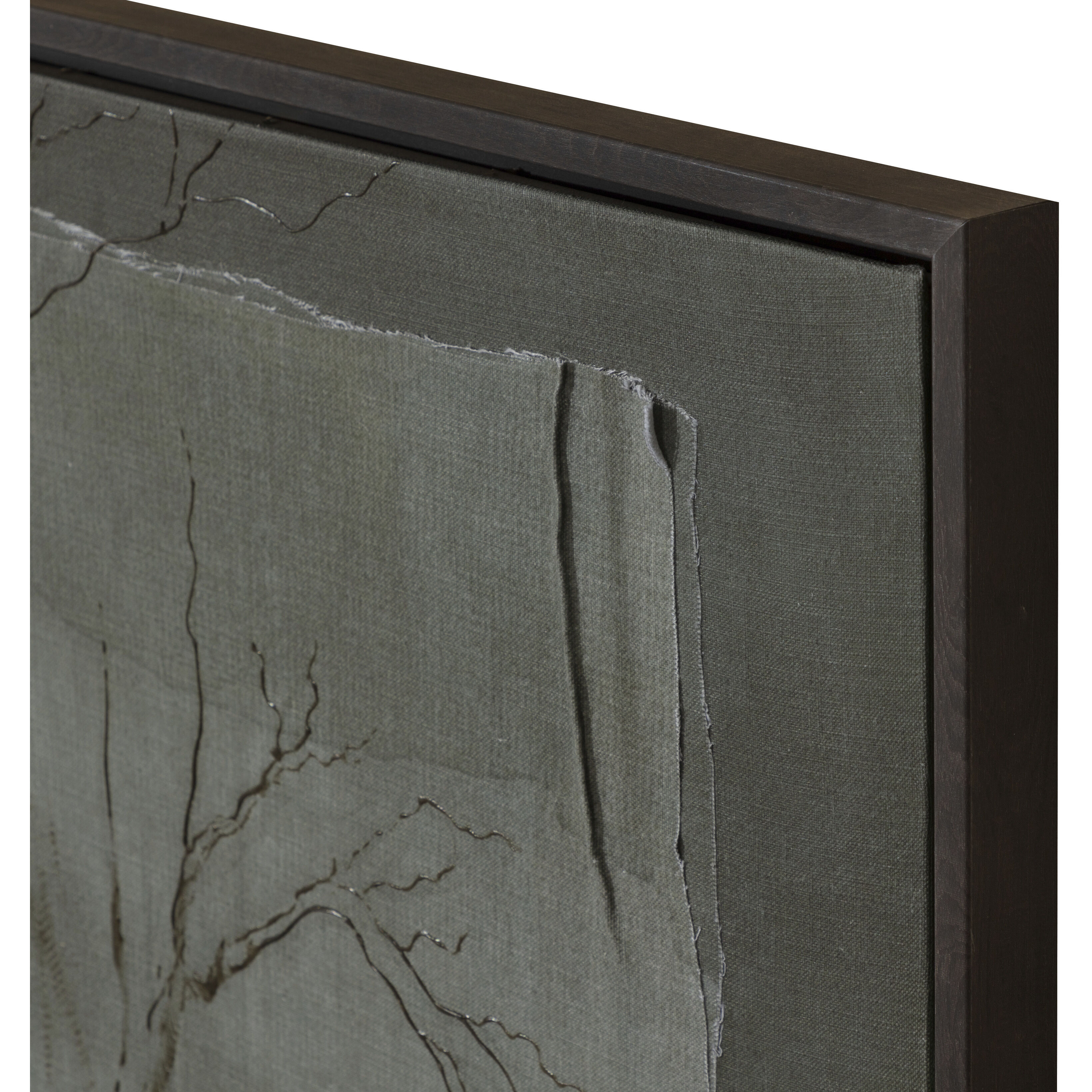 Enchanted Forest Brown Floater Frame / Green Wall Art, Nature